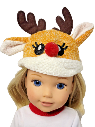 Polka Dot Reindeer Pant Set Fits 14.5" Wellie Wisher American Girl Doll Clothing2