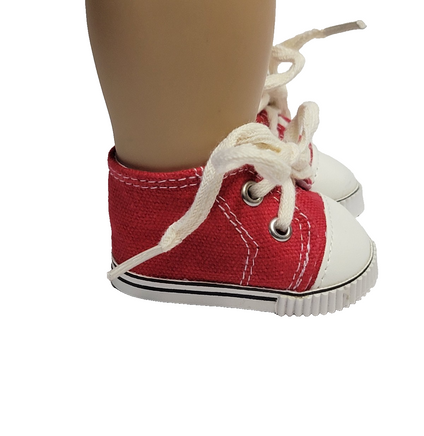 Red Sneakers Fits 18" American Girl Doll Clothing Shoes0