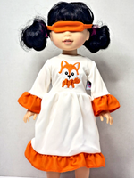 Fox Nightgown Sleep mask Fits 14.5" Wellie Wisher American Girl Doll Clothing0