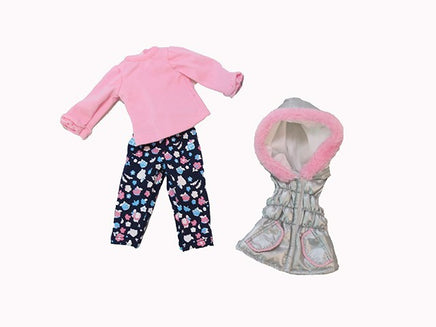 Silver Puffer Vest Pant Set Fits 14.5" Wellie Wisher American Girl Doll Clothing1