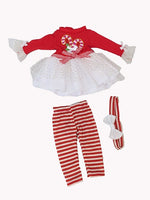 Candy Cane Christmas Outfit Fits 14.5" Wellie Wisher American Girl Doll Clothing1