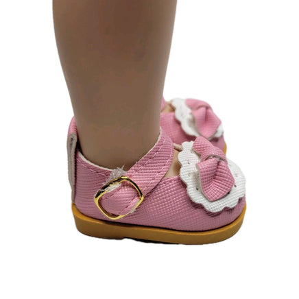 Pink Mary Jane Dress Shoes Fits 14.5" Wellie Wisher American Girl Doll Shoes2