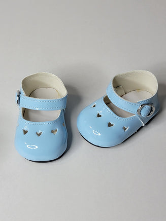 Baby Blue Heart Cutout Dress Shoes Fits 18" American Girl Doll Clothes Shoes2