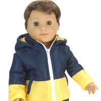 Blue And Yellow Jacket Fits 18" American Boy Girl Doll Clothing0