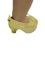 Yellow Back Bow Princess High Heels Fits 18" American Girl Doll Clothing Shoes2