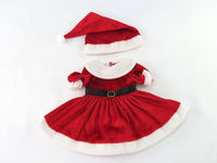 Red Santa Dress and Hat Fits 14.5" Wellie Wisher American Girl Doll Clothing1