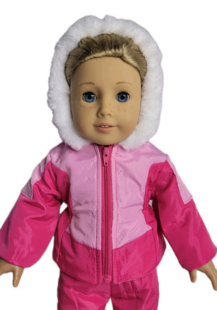 Magenta And Light Pink Snowsuit Fits 18" American Girl Doll Clothes4