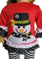 Polka Dots & Stripes Snowman Pant Set Fits 18" American Girl Doll Clothes2