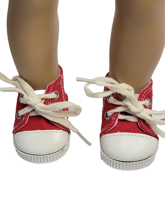 Red Sneakers Fits 18" American Girl Doll Clothing Shoes2