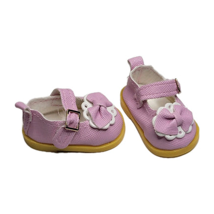 Light Pink Bow Dress Shoes Fits 14.5" Wellie Wisher American Girl Doll Shoes3