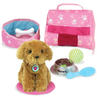 Plush Puppy Playset Fits 18" American Girl Doll Accessories Food0