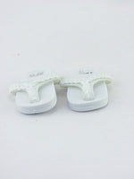 White Flip Flop Sandals Fits 14.5" Wellie Wisher American Girl Doll Shoes1