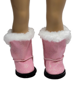 Pink Glitter Boots Fits 18" American Girl Doll Clothing Shoes1