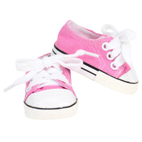 Pink Canvas Sneakers Fits 18" American Girl Doll Clothing Shoes0
