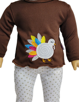 Polka Dot Turkey Pant Set Fits 18" American Girl Doll Clothing1