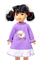Little Lamb Nightgown Fits 14.5" Wellie Wisher American Girl Doll Clothing0