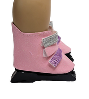 Pink Glitter Roller Blades Fits 18" American Girl Doll Clothing Shoes0