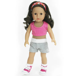 Hot Pink Sporty Outfit & Shoes Fits 18" American Girl Doll Clothing0