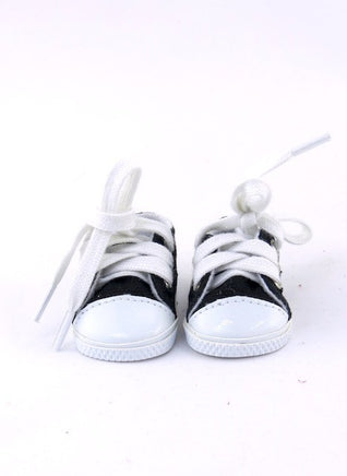 Black Canvas Sneakers Fits 14.5" Wellie Wisher American Girl Doll Shoes1