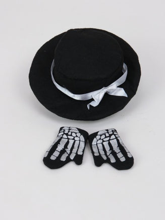 Silver Skeleton Costume Skirt Hat Halloween Fits 18" American Girl Doll Clothing1