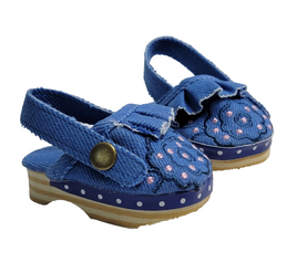 Denim Clogs Fits 18" American Girl Doll Clothing Shoes0