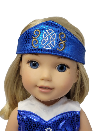 Blue Irish Dance Dress Fits 14.5" Wellie Wisher American Girl Doll Clothing2
