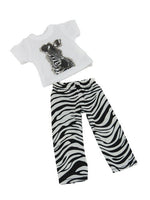 Zebra Stripe Pant Set Fits 14.5" Wellie Wisher American Girl Doll Clothing1