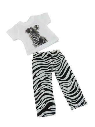 Zebra Stripe Pant Set Fits 14.5" Wellie Wisher American Girl Doll Clothing1