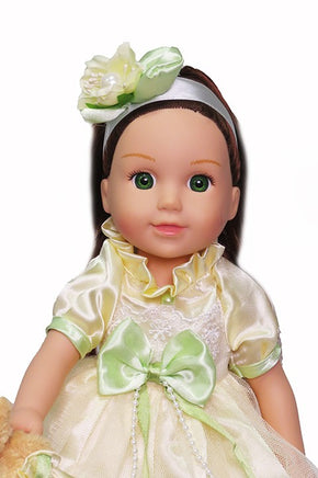 Yellow and Green Dress Bear Fits 14.5" Wellie Wisher American Girl Doll Clothing2