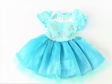 Blue Sparkle Snowflake Dress Fits 14.5" Wellie Wisher American Girl Doll Clothes2