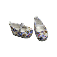 White Floral Slip On Shoes Fits 14.5" Wellie Wisher American Girl Doll Shoes3