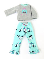 Winter Panda Pajama Pant Set Fits 14.5" Wellie Wisher American Girl Doll Clothes1