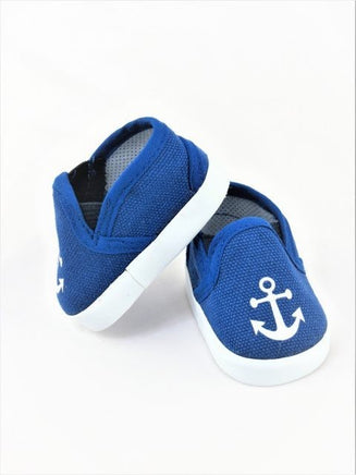 Royal Blue Anchor Slip On Sneakers Fits 18" American Girl Doll Clothing Shoes1