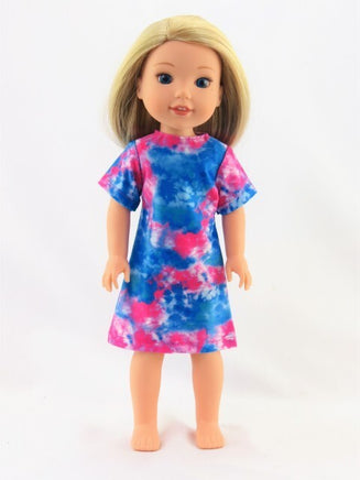 Tie Dye Swimsuit Cover Fits 14.5" Wellie Wisher American Girl Doll Clothing0