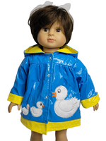 Blue Ducky Raincoat Fits 18" American Girl Doll Clothing0