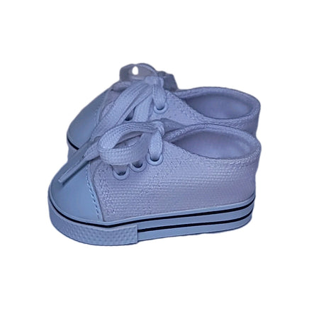 White Low Top Canvas Sneakers Fits 18" American Girl Doll Clothing Shoes2