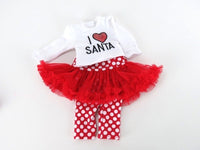 I Love Santa Christmas Pant Set Fits 18" American Girl Doll Clothing1