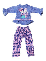 Tribal Fox Pant Set Fits 14.5" Wellie Wisher American Girl Doll Clothing2