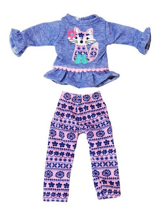 Tribal Fox Pant Set Fits 14.5" Wellie Wisher American Girl Doll Clothing2
