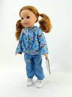 Blue Vet Outfit Fits 14.5" Wellie Wisher American Girl Doll Clothing1