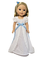 White Victorian Gown Fits 14.5" Wellie Wisher American Girl Doll Clothing0