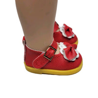 Red Mary Jane Dress Shoes Fits 14.5" Wellie Wisher American Girl Doll Shoes2