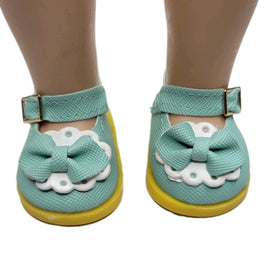 Mint Green Mary Jane Dress Shoes Fits 14.5" Wellie Wisher American Girl Doll0