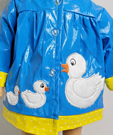 Blue Ducky Raincoat Fits 18" American Girl Doll Clothing1