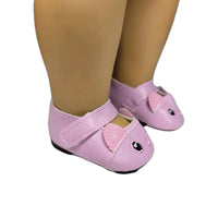 Pink Kitty Cat Dress Shoes Fits 18" American Girl Doll Clothes Shoes1