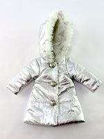 Silver Puffer Coat Fits 14.5" Wellie Wisher American Girl Doll Clothing1