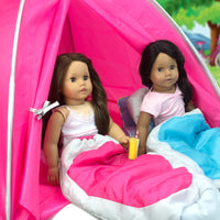 Hot Pink Camping Tent Fits 18" American Girl Doll Accessories Play Sets2