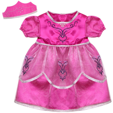 Embroidered Princess Dress & Crown Fits 15" Bitty Baby American Girl Doll Dress2