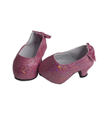 Pink Back Bow High Heel Shoes Fits 14.5" Wellie Wisher American Girl Doll Shoes2