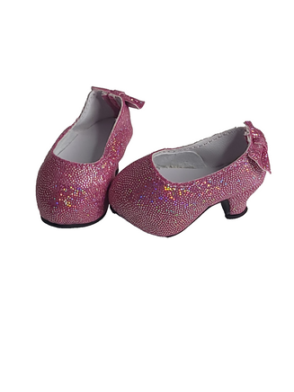 Pink Back Bow High Heel Shoes Fits 14.5" Wellie Wisher American Girl Doll Shoes2